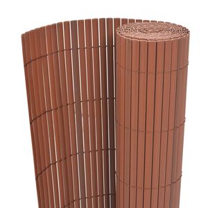 vidaXL Valla de Jard&iacute;n Marr&oacute;n 150 x 500 cm PVC