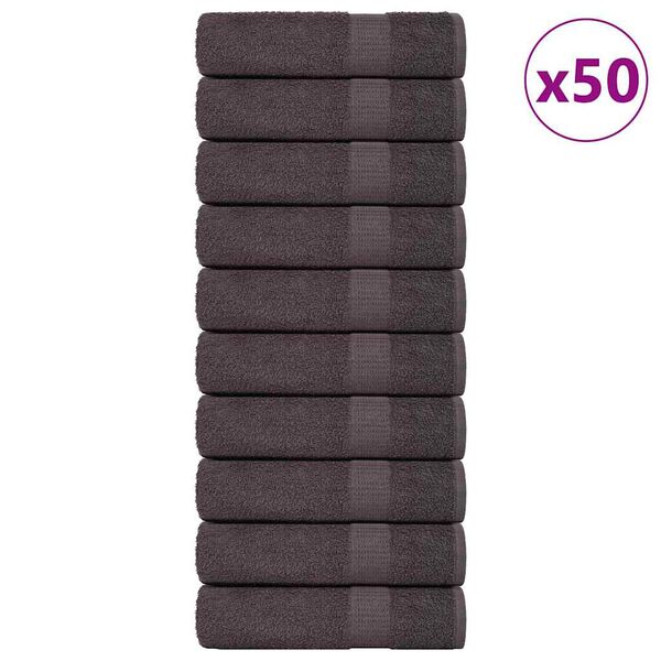 vidaXL Toallas de mano FROGN 50 uds antracita 50x100 cm 360 g/m&sup2;