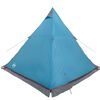 vidaXL Tienda de campa&ntilde;a familiar tipi 6 personas impermeable azul