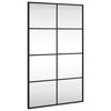 vidaXL Espejo de pared rectangular de hierro negro 50x80 cm