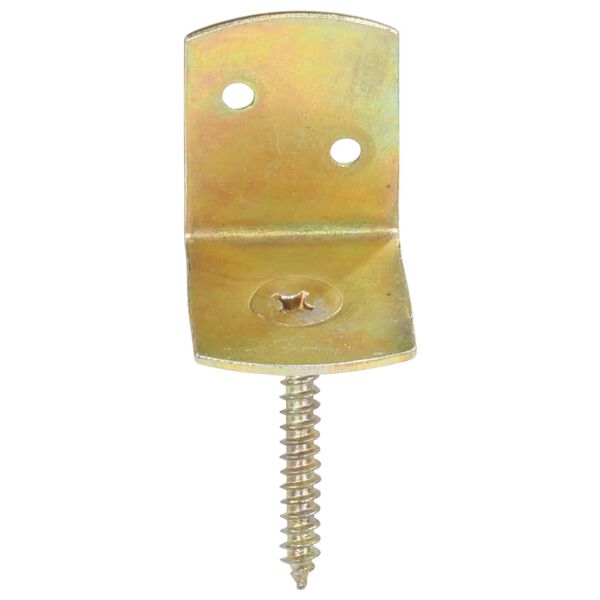 vidaXL Soportes del panel de la valla 48 uds en L metal galvanizado