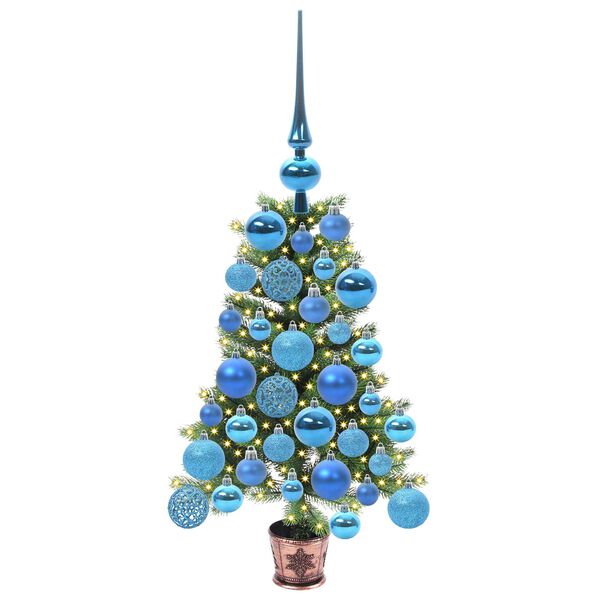 vidaXL Árbol de Navidad con 150 LED con soporte Verde 65 cm PE
