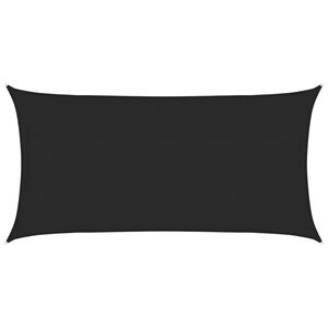 vidaXL Toldo de vela HDPE negro 160 g/m&sup2; 4x7 m