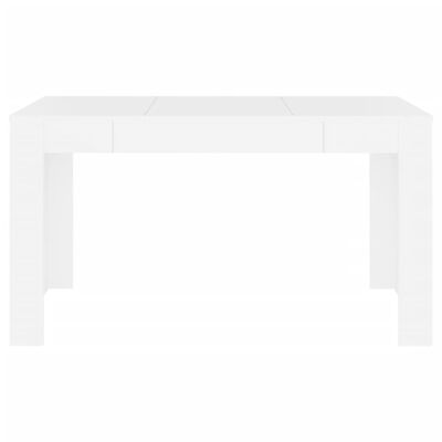 vidaXL Mesa de comedor de madera contrachapada blanco 140x74,5x76 cm