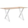 vidaXL Patas para mesa de comedor (2 unidades), color blanco, 70 x (72-73,3) cm, acero