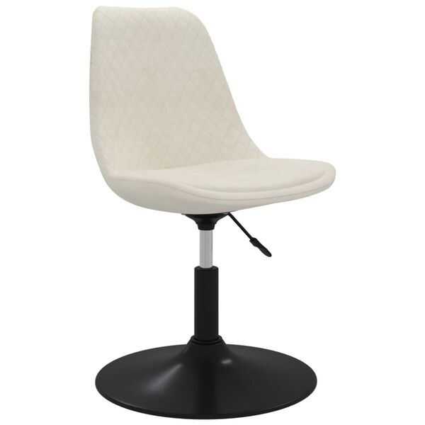 vidaXL Silla de comedor giratoria 6 uds terciopelo crema