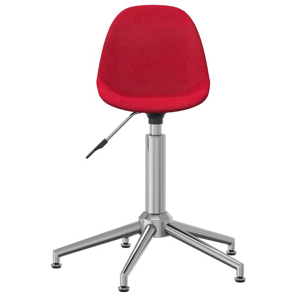 vidaXL Sillas de comedor giratorias 2 unidades tela rojo vino tinto