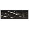 vidaXL Mesa consola vidrio templado negro 120x35x75 cm