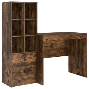 vidaXL Escritorio Roble ahumado 135,5 x 50 x 127 cm 2 uds.