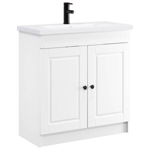 vidaXL Juego de muebles de ba&ntilde;o Blanco 56 x 37,5 x 81 cm