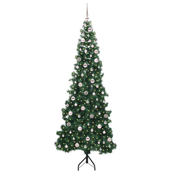 vidaXL &Aacute;rbol de Navidad Artificial de Esquina Verde 240 cm PVC y Metal