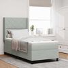 vidaXL Cama tipo Box Spring con LED Gris Claro 90 x 190 cm Terciopelo