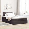 vidaXL Cama otomana con colch&oacute;n marr&oacute;n oscuro 120x200 cm tela