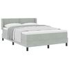 vidaXL Cama tipo Box Spring Manual Gris Claro 190 x 140 cm Terciopelo