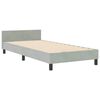 vidaXL Cama tipo Box Spring Gris claro 90 x 190 cm Terciopelo