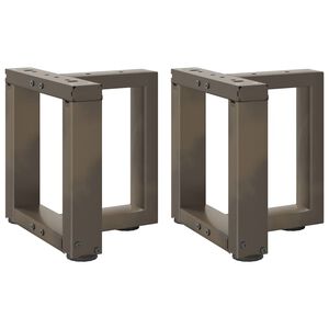 vidaXL Patas para mesa de centro en forma de T (2 unidades), color negro, 30 x 25 x (30-31) cm, acero