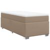 vidaXL Cama box spring con colch&oacute;n cuero sint&eacute;tico capuchino 90x190 cm