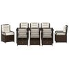 vidaXL Conjunto de Comedor de Jard&iacute;n 9 pcs Marr&oacute;n rat&aacute;n sint&eacute;tico