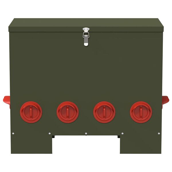 vidaXL Comedero para pollos Verde Oliva 60,5 x 29 x 51 cm