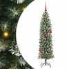 vidaXL &Aacute;rbol Navide&ntilde;o Artificial Delgado Verde y blanco 150 cm