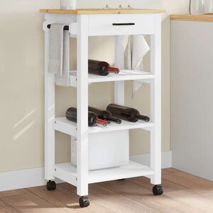 vidaXL Carrito de cocina MONZA madera maciza de pino 48x40x88,5 cm