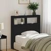 vidaXL Cabecero de cama con LED roble negro 100x17x102 cm