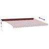 vidaXL Toldo retr&aacute;ctil autom&aacute;tico con LEDs burdeos 500x350 cm