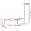 vidaXL Muebles de TV de pared 3 uds madera vieja madera de ingenier&iacute;a