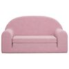 vidaXL Sof&aacute; cama infantil 2 plazas felpa suave rosa