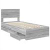 vidaXL Estructura de cama Gris Sonoma 75 x 190 cm Madera Ingenieril