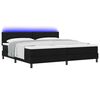 vidaXL Cama tipo Box Spring con colch&oacute;n Negro 200 x 200 cm tela