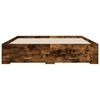 vidaXL Cama con cajones madera de ingenier&iacute;a roble ahumado 160x200 cm