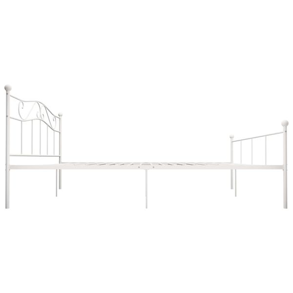 vidaXL Estructura de cama sin colchón metal blanco 180x200 cm