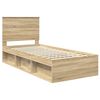 vidaXL Estructura de cama con cabecera Roble Sonoma 90 x 190 cm