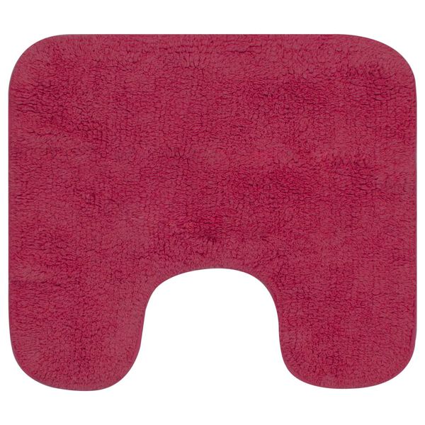 vidaXL Conjunto de alfombrillas de ba&ntilde;o de tela 2 piezas fucsia