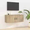vidaXL Mueble para TV de pared roble Sonoma 100x34,5x40 cm