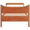 vidaXL Estructura cama con cabecero madera pino marr&oacute;n cera 90x190 cm