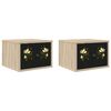 vidaXL Mesita de noche de pared BREMEN 2 uds. Roble Sonoma