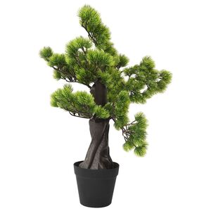 vidaXL Bonsái pinus artificial con macetero 60 cm verde