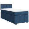 vidaXL Cama box spring con colch&oacute;n tela azul 90x200 cm