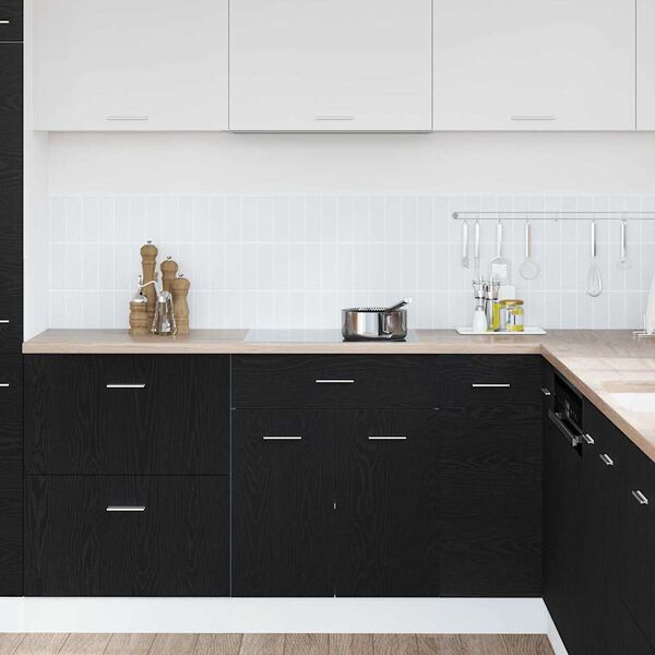 vidaXL Mueble colgante con caj&oacute;n Roble Negro 60 x 46 x 81,5 cm