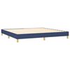 vidaXL Cama box spring con colch&oacute;n y LED tela azul 200x200 cm