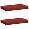 vidaXL Cojines para banco de 2 piezas VUGHT 2 pcs 100% Poli&eacute;ster Rojo