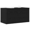 vidaXL Caja de Almacenamiento Roble Negro 84 x 42 x 46 cm