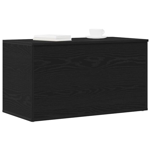 vidaXL Caja de Almacenamiento Roble Negro 84 x 42 x 46 cm