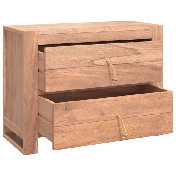 vidaXL Aparador de madera maciza de teca 80x35x60 cm