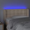 vidaXL Cabecero con LED cuero sint&eacute;tico color capuchino 93x16x78/88 cm