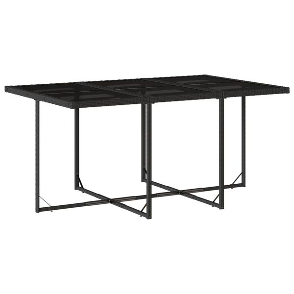 vidaXL Set de comedor jard&iacute;n 11 pzas con cojines rat&aacute;n sint&eacute;tico negro