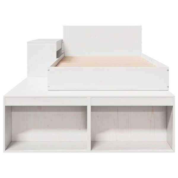 vidaXL Cama sin colchón madera maciza de pino blanca 80x200 cm