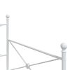 vidaXL Diván sin colchón blanco 100x190 cm acero